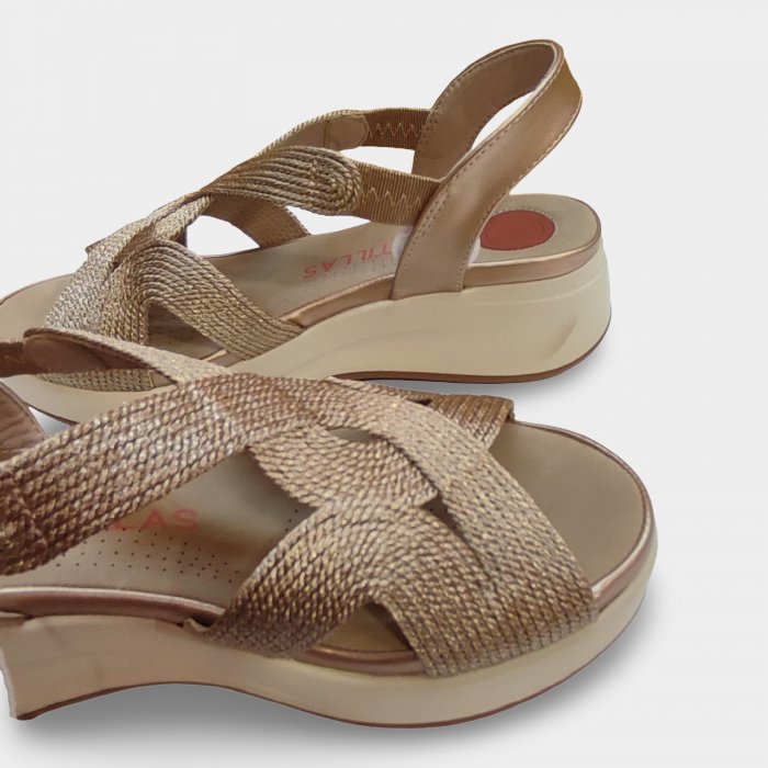 Sandales Doctor Cutillas Bronze pour femmes, à prix abordable | Semelle épaisse et sans boucle - 3