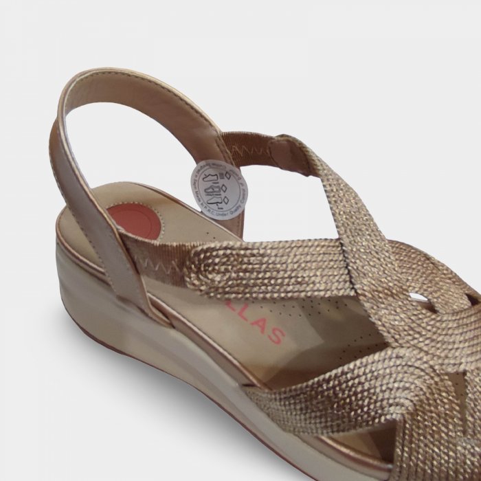 Sandales Doctor Cutillas Bronze pour femmes, à prix abordable | Semelle épaisse et sans boucle - 4