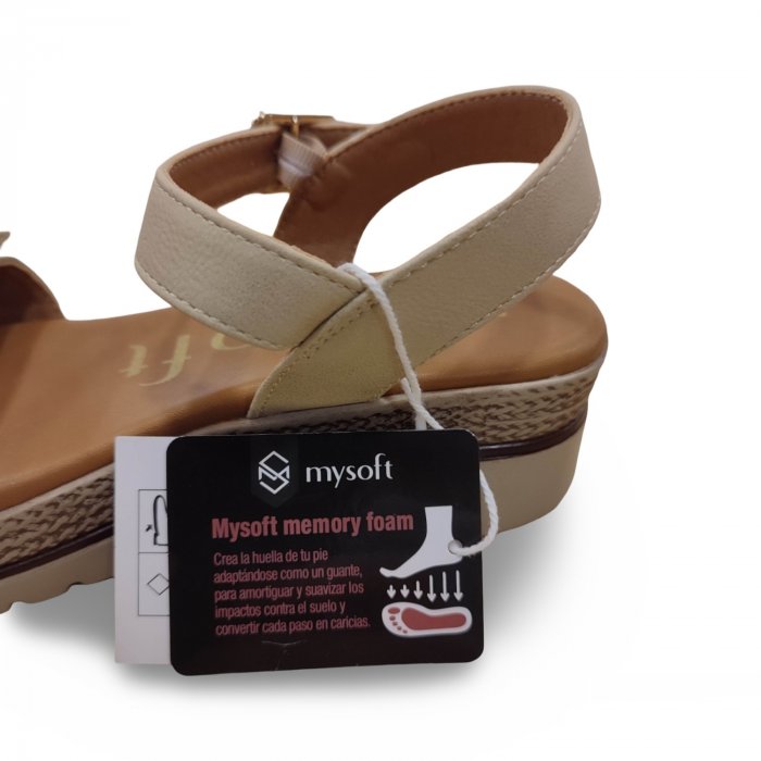 Sandalias Mujer de Cuña con Velcro Ajustable Mysoft | Suela de Gel Acolchada - 5