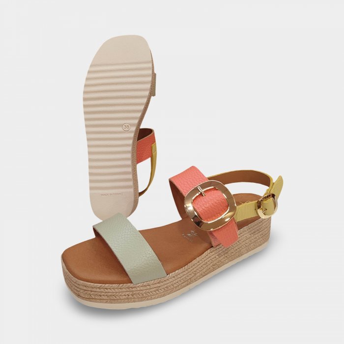 Sandálias de couro Sparwoman 6024 com fivelas - 3