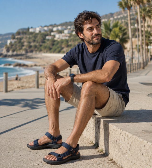 Sandalias de velcros para piscina, playa y ciudad. Se puede mojar. - 2