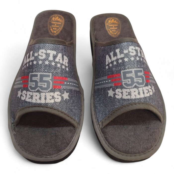 Pantoufles d'été abordables pour hommes | Légères et grises, style All Star - 4