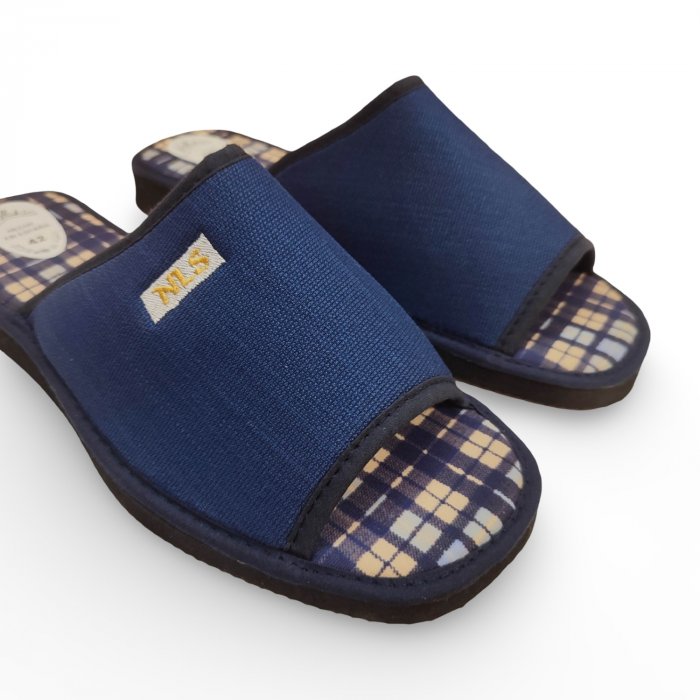 Zapatillas de Casa Hombre Azul Marino | Lona Ultraligera - 2