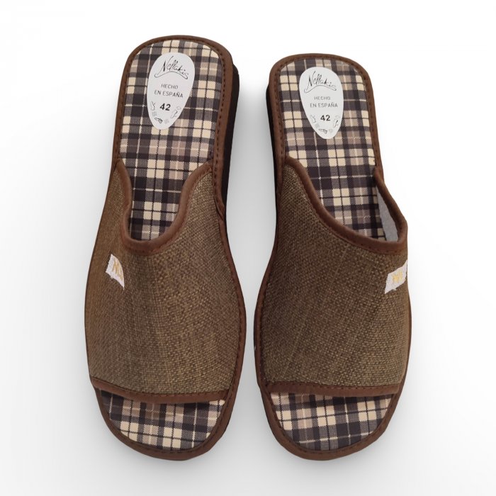 Zapatillas de Casa Hombre Marrón | Lona Ligera y Hechas en España - 2