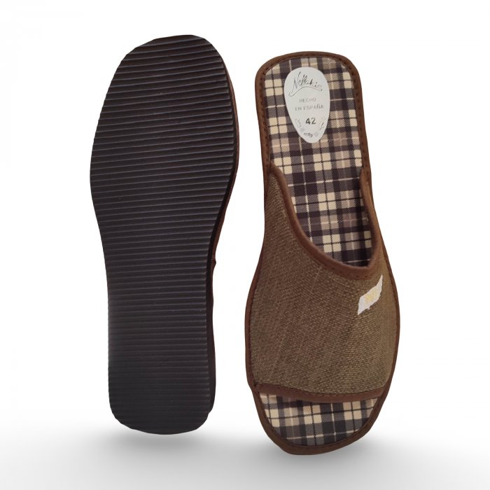 Zapatillas de Casa Hombre Marrón | Lona Ligera y Hechas en España - 4