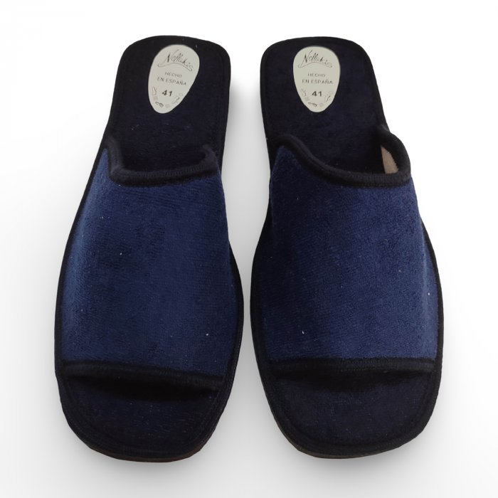 Zapatillas de Casa Hombre Verano Azul Marino | Punta Abierta - 2