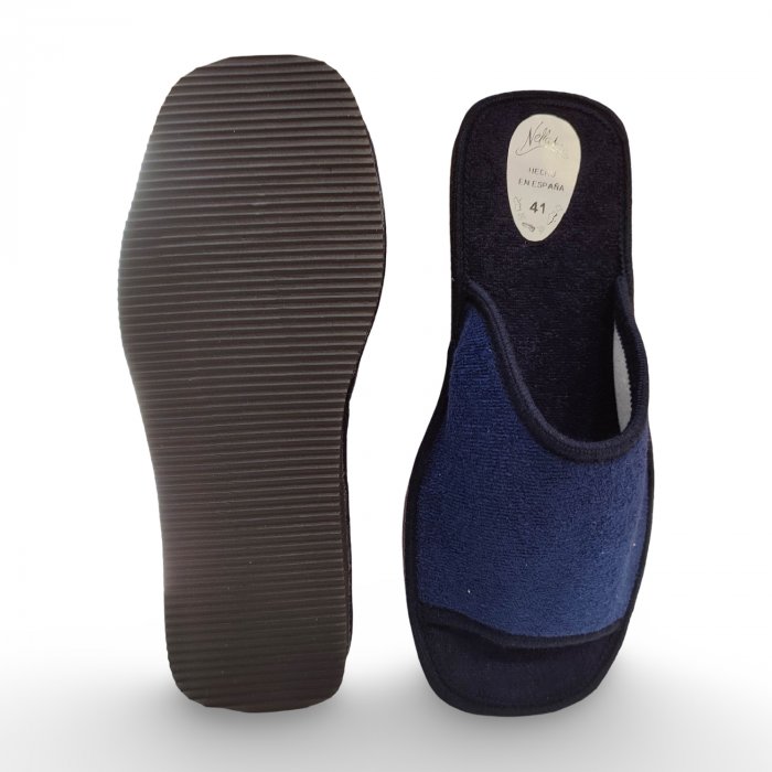 Zapatillas de Casa Hombre Verano Azul Marino | Punta Abierta - 3