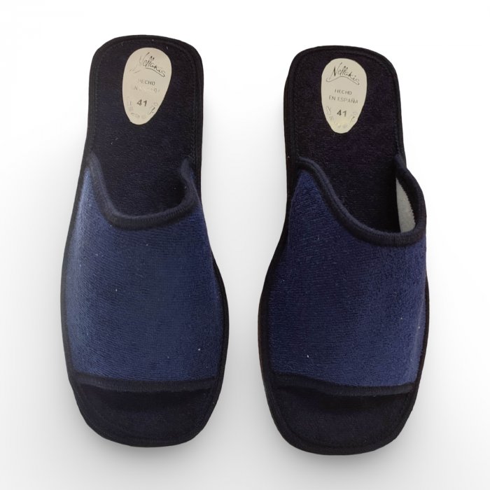 Zapatillas de Casa Hombre Verano Azul Marino | Punta Abierta - 4