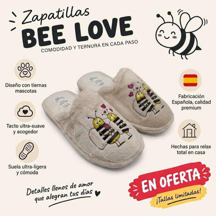 Pantoufles d'intérieur originales avec abeilles | Douces et légères - 5