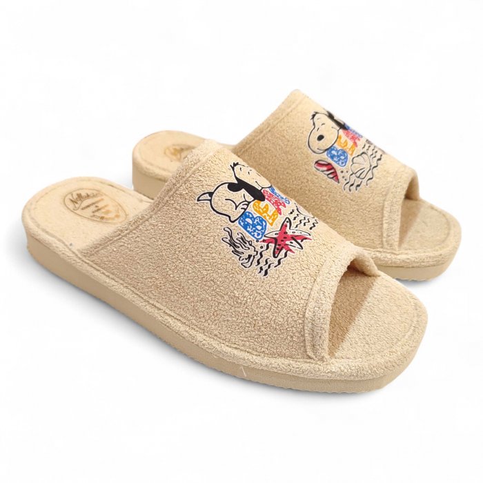 Chinelo de praia feminino acessível para o verão, cor bege. - 4