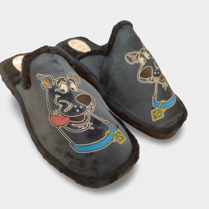 Pantufas masculinas divertidas para usar em casa com estampa de cachorro engraçado. - 2