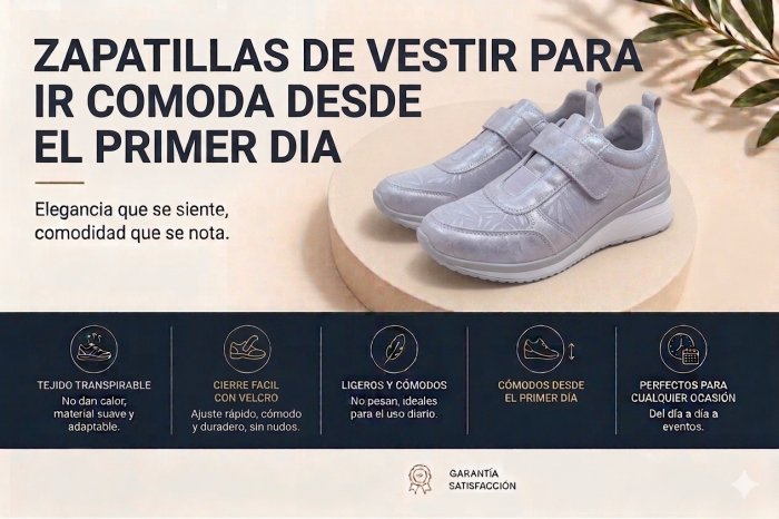 Chaussure de sport pour femme en lycra argenté avec fermeture velcro | Légère, respirante et confortable - 6