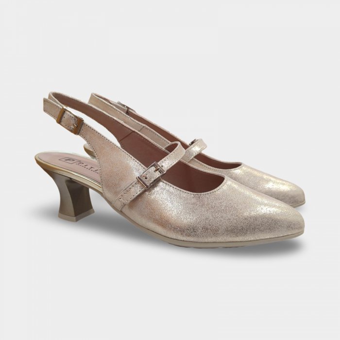 Sapato de couro com salto Pitillos 11183 - 1