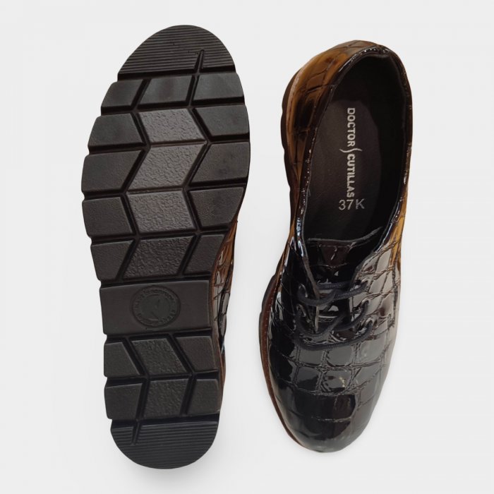 Zapatos Doctor Cutillas Mujer Negros | Piel y Charol - 4