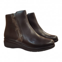 Botines Pitillos negros con cremallera para mujer