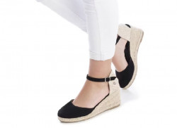 Cuñas esparto Refresh punta cerrada negro