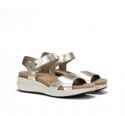 Sandalias Fluchos mujer Yagon platino oro