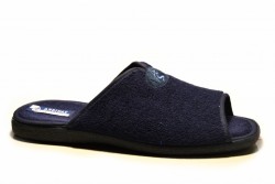 Zapatilla casa abierta Andinas rizo marino