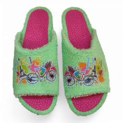 Zapatillas abiertas de verano 'PARIS' verdes