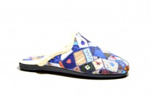 Zapatillas casa destalonadas azul