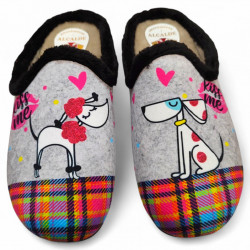 Zapatillas casa plantilla acolchada graciosas perritos