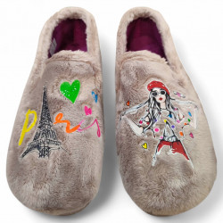 Zapatillas cerradas para casa Paris divertidas y económicas