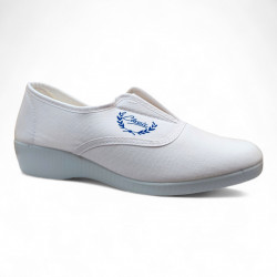 Zapatillas classic aerobic elástico blanco