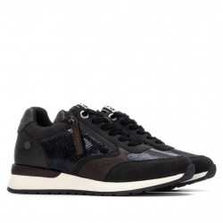 Zapatillas negras de mujer refresh con cremallera