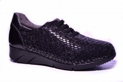 Zapato elásticos licra Puche negro coco