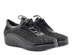 Zapatos Doctor Cutillas cierre fácil piel negros