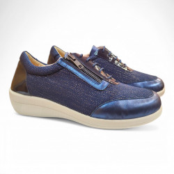 Zapatos Doctor Cutillas cremallera licra azul marino