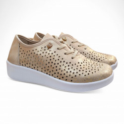 Zapatos informales Doctor Cutillas picados dorado