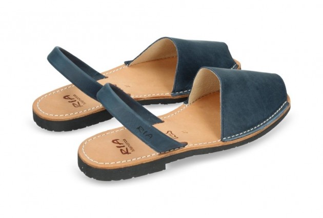 Avarca Menorquina Ria hombre piel azul marino - 3