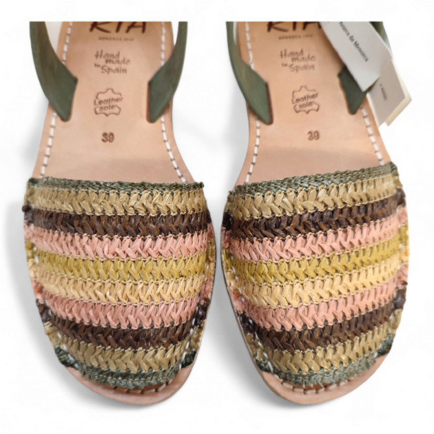 Avarcas Menorquinas Ria multicolor kaki - 2