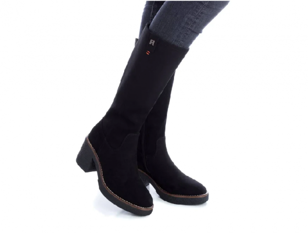 Bota alta Refresh negro tacón - 1