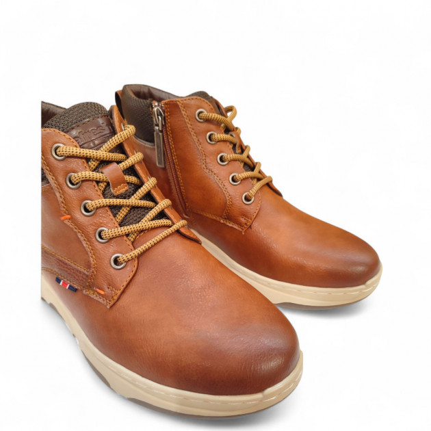 Botines de hombre refresh camel con cordones y suela actual - 2