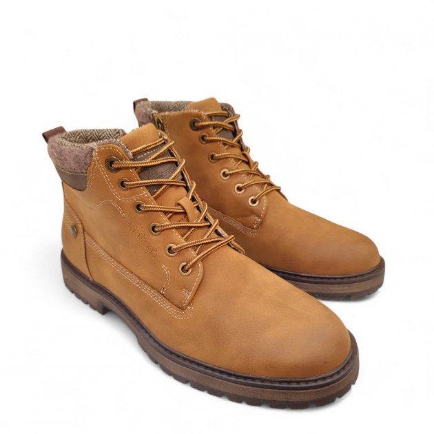Botines de hombre refresh camel con cremallera lateral - 2