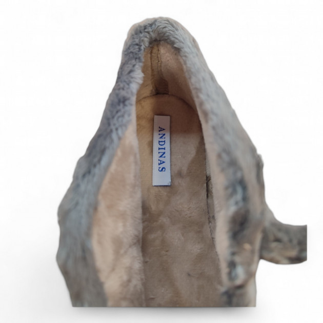 Botines para casa con velcro en gris - 3