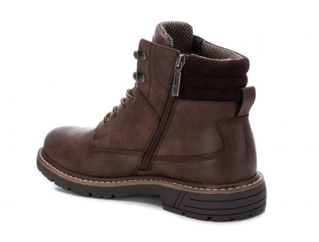 Botines Refresh cordones cremallera marrón - 3