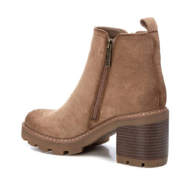 Botines tacon ancho y plataforma Refresh marrones - 3