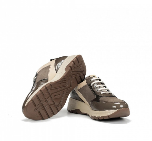 Casual Fluchos Nexus cremallera y elásticos taupe - 3