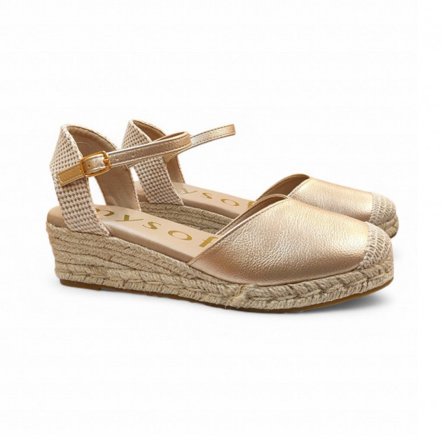 Cuñas bajas esparto oro Mysoft planta acolchada - 1