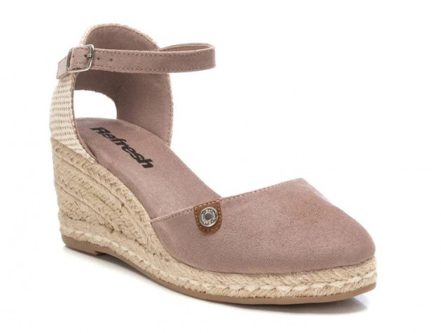 Cuñas de esparto con punta cerrada beige - 2