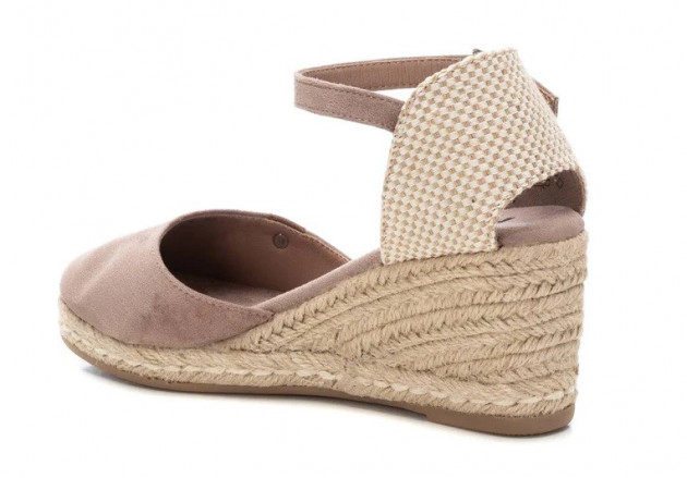 Cuñas de esparto con punta cerrada beige - 3