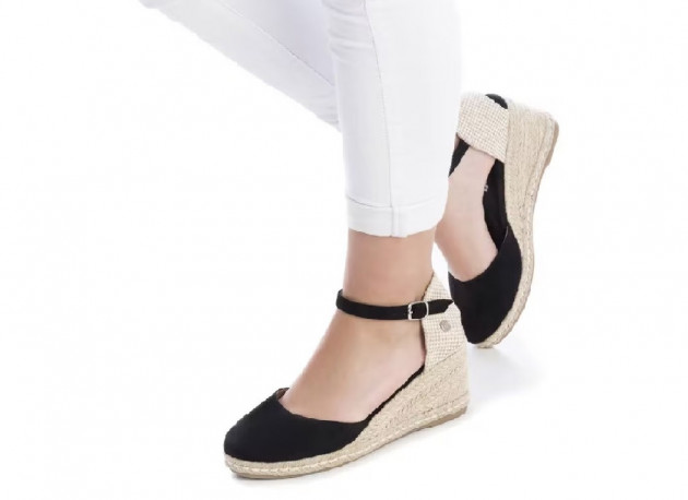 Cuñas esparto Refresh punta cerrada negro - 1