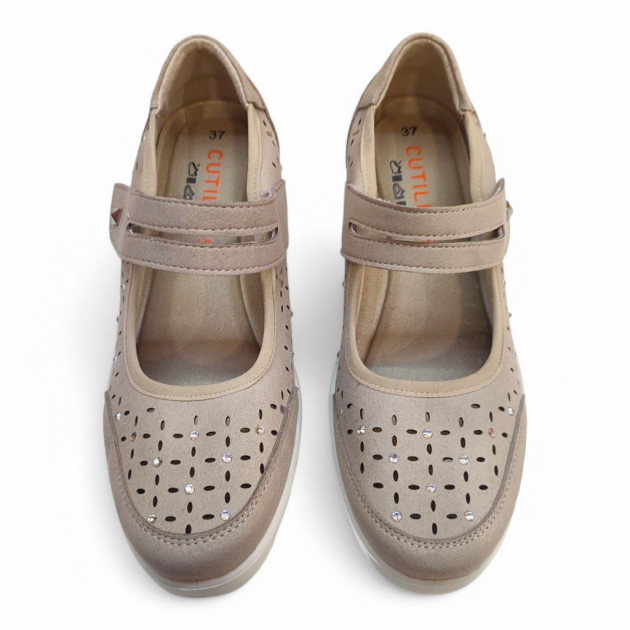 Merceditas Doctor Cutillas flexible acolchada beige - 2