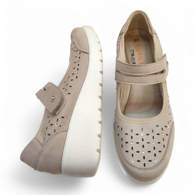 Merceditas Doctor Cutillas flexible acolchada beige - 3