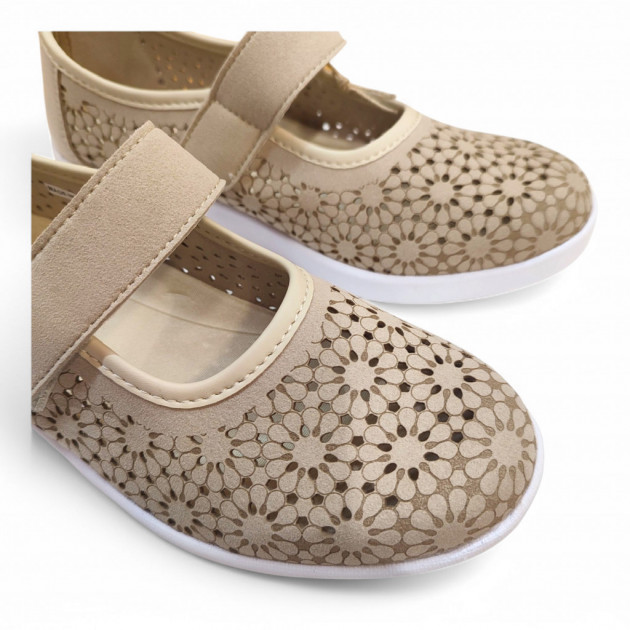 Merceditas Doctor Cutillas no pesa picado beige - 2