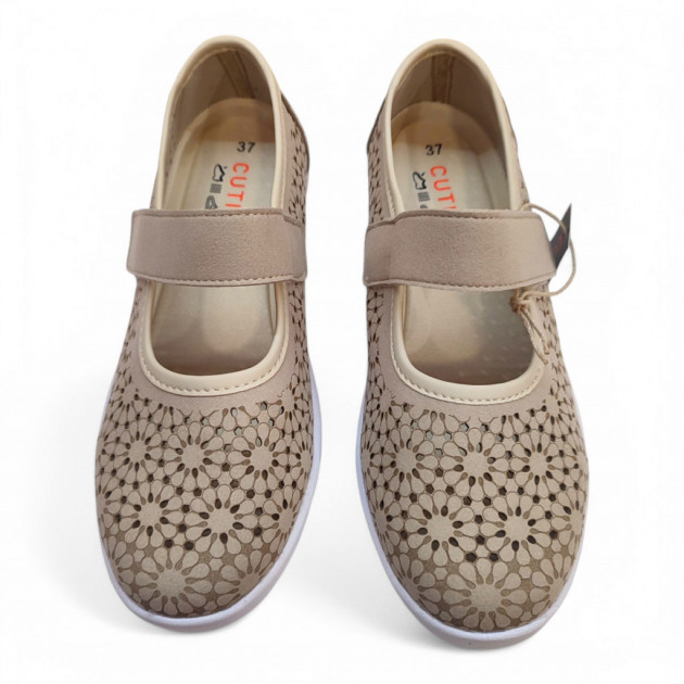 Merceditas Doctor Cutillas no pesa picado beige - 3