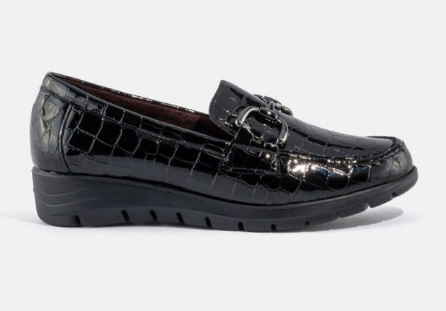 Mocasín Pitillos 2700 piel charol negro - 2